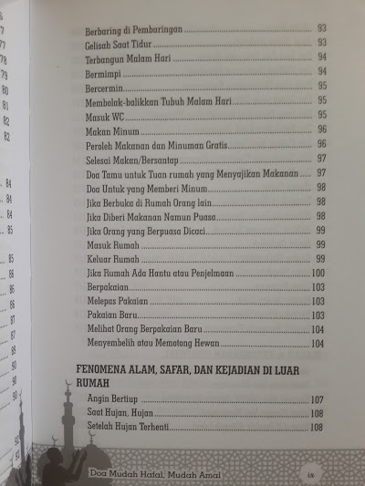 Buku Doa Mudah Hafal Dan Amal Sesuai Quran Sunnah Daftar Isi