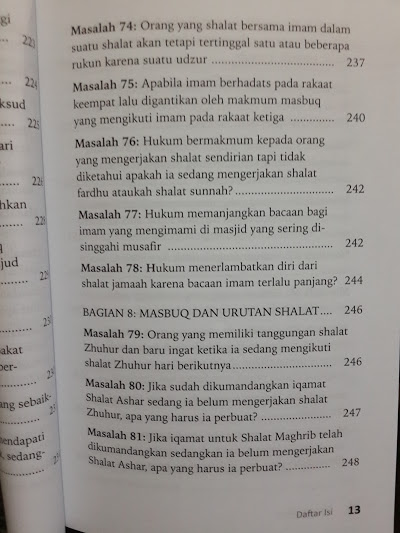 Buku Fikih Masbuq 123 Masalah Seputar Hukum Masbuq Shalat Daftar Isi