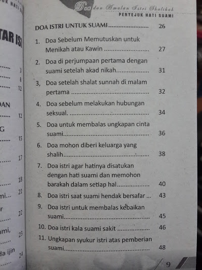 Buku Saku Himpunan Doa Dan Amalan Istri Shalihah Daftar Isi