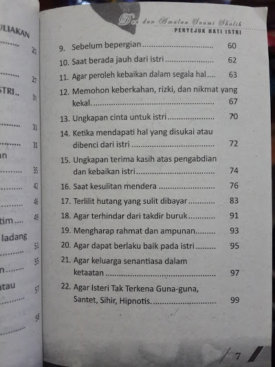 Buku Saku Himpunan Doa Dan Amalan Suami Shalih Daftar Isi