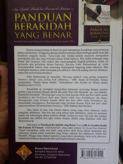 Buku Panduan Berakidah Yang Benar Cover 2