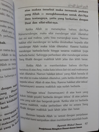 Buku Syarah Ushul Iman Penjelasan Ringkas Dasar Iman Isi