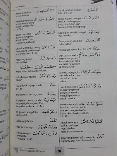 Buku Al-Bayan Kamus Kosakata Al-Qur'an Isi