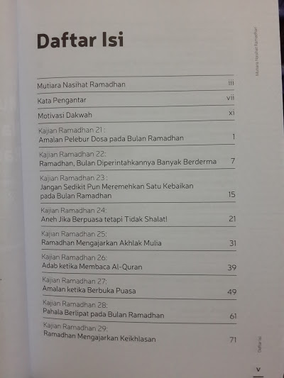Buku Mutiara Nasihat Ramadhan 20 Kajian Ramadhan Seri 1 Cover 2 Daftar Isi