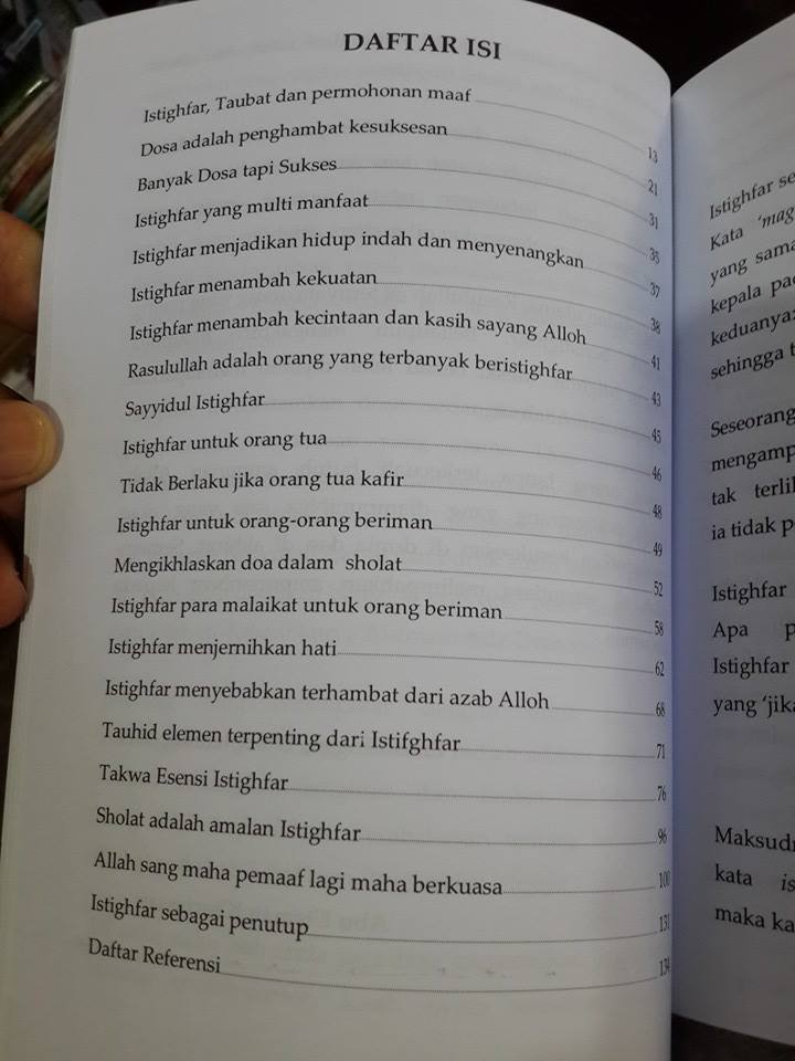 Buku Sukses Dunia Akhirat Dengan Istighfar Dan Taubat Daftar Isi