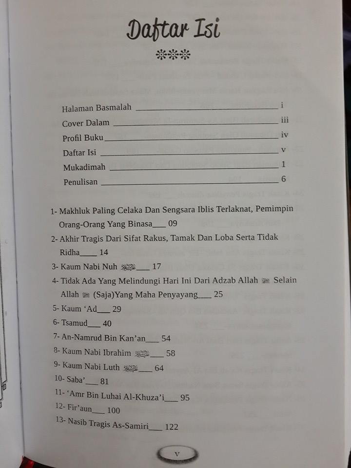 Buku 100 Kisah Tragis Orang-Orang Zalim Daftar Isi