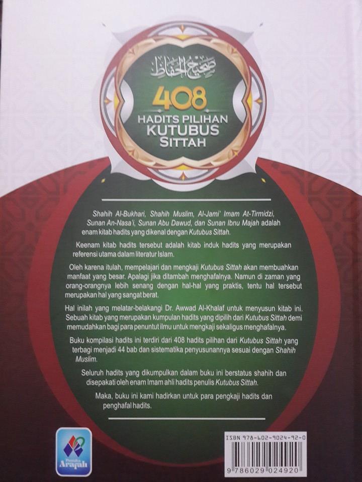 Buku 408 Hadits Pilihan Kutubus Sittah Cover 2