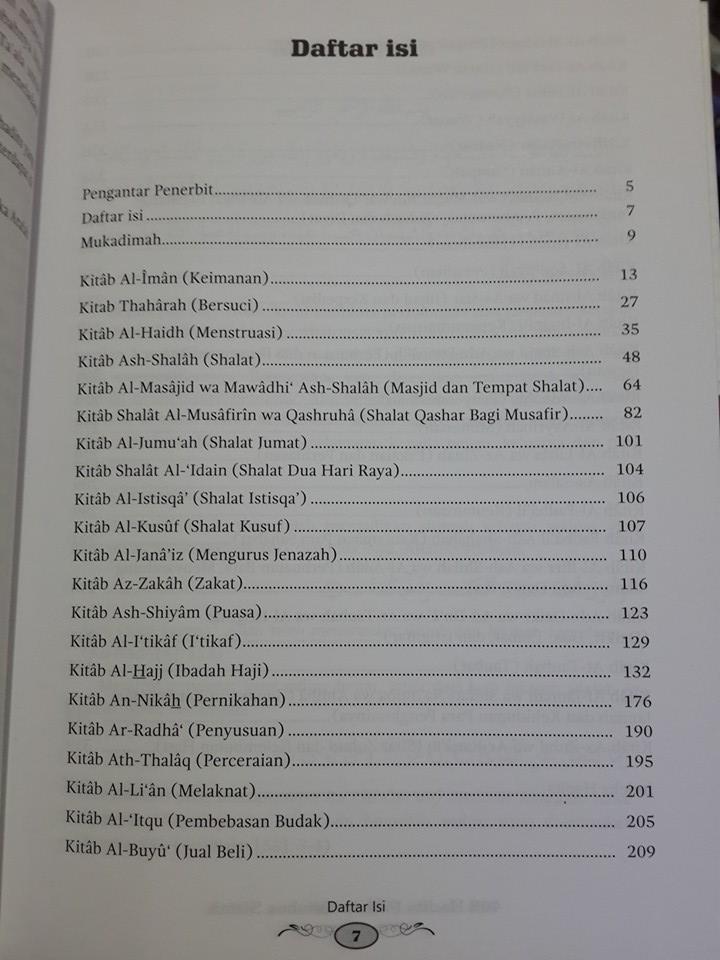 Buku 408 Hadits Pilihan Kutubus Sittah Daftar Isi