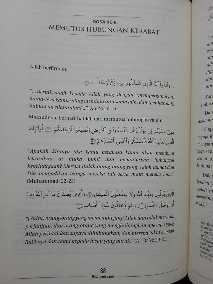 Buku Al-Kabair Dosa Dosa Besar Isi