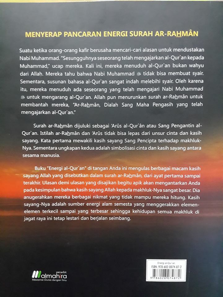 Buku Energi Al-Qur'an Mengungkap Keagungan Energi Cinta Cover 2