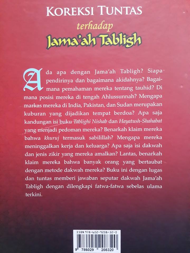 Buku Koreksi Tuntas Terhadap Jamaah Tabligh Cover 2