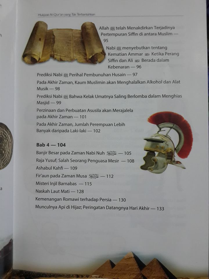 Buku Mukjizat Al-Qur'an Yang Tak Terbantahkan Daftar Isi