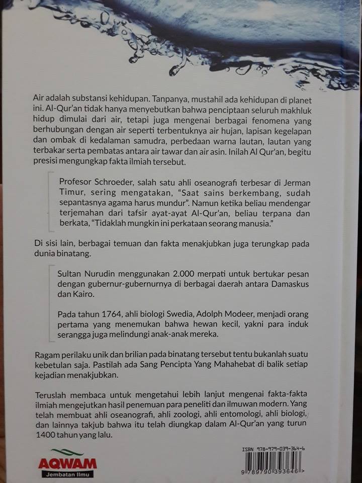 Buku Mukjizat Ilmiah Di Lautan Dan Dunia Binatang Cover 2