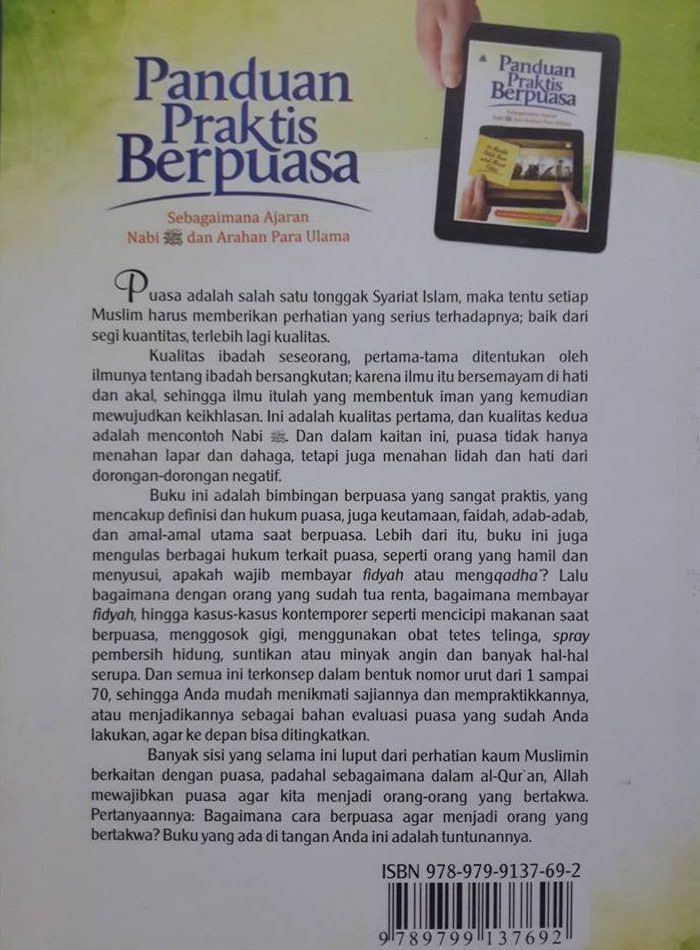 Buku Panduan Praktis Berpuasa Sebagaimana Ajaran Nabi Cover 2