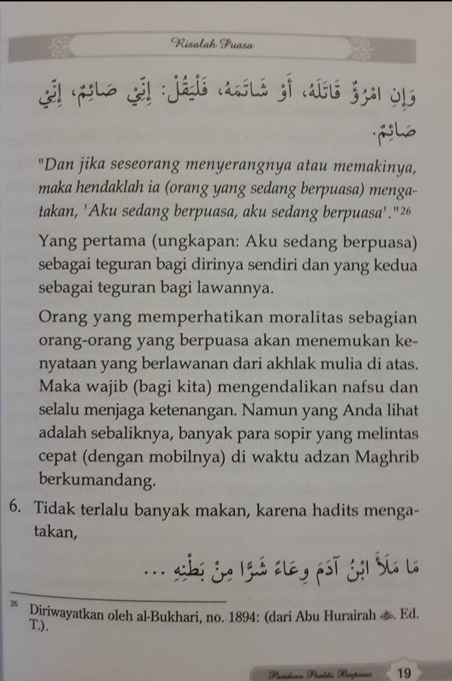Buku Panduan Praktis Berpuasa Sebagaimana Ajaran Nabi Isi