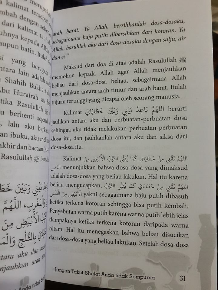 Buku Jangan Takut Shalat Anda Tidak Sempurna Isi