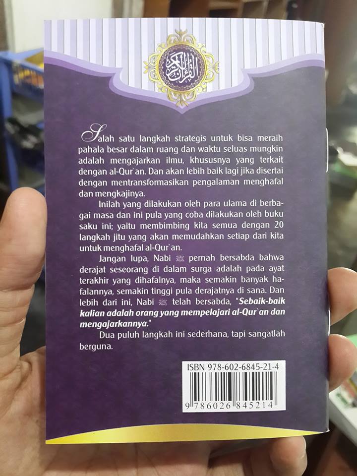 20 langkah agar mudah menghafal al-Qur'an saku cover 2