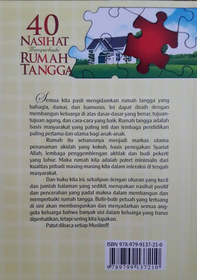 40 nasehat memperbaiki rumah tangga buku cover 2