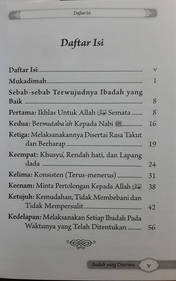 8 barometer ibadah yang baik dan diterima saku daftar isi