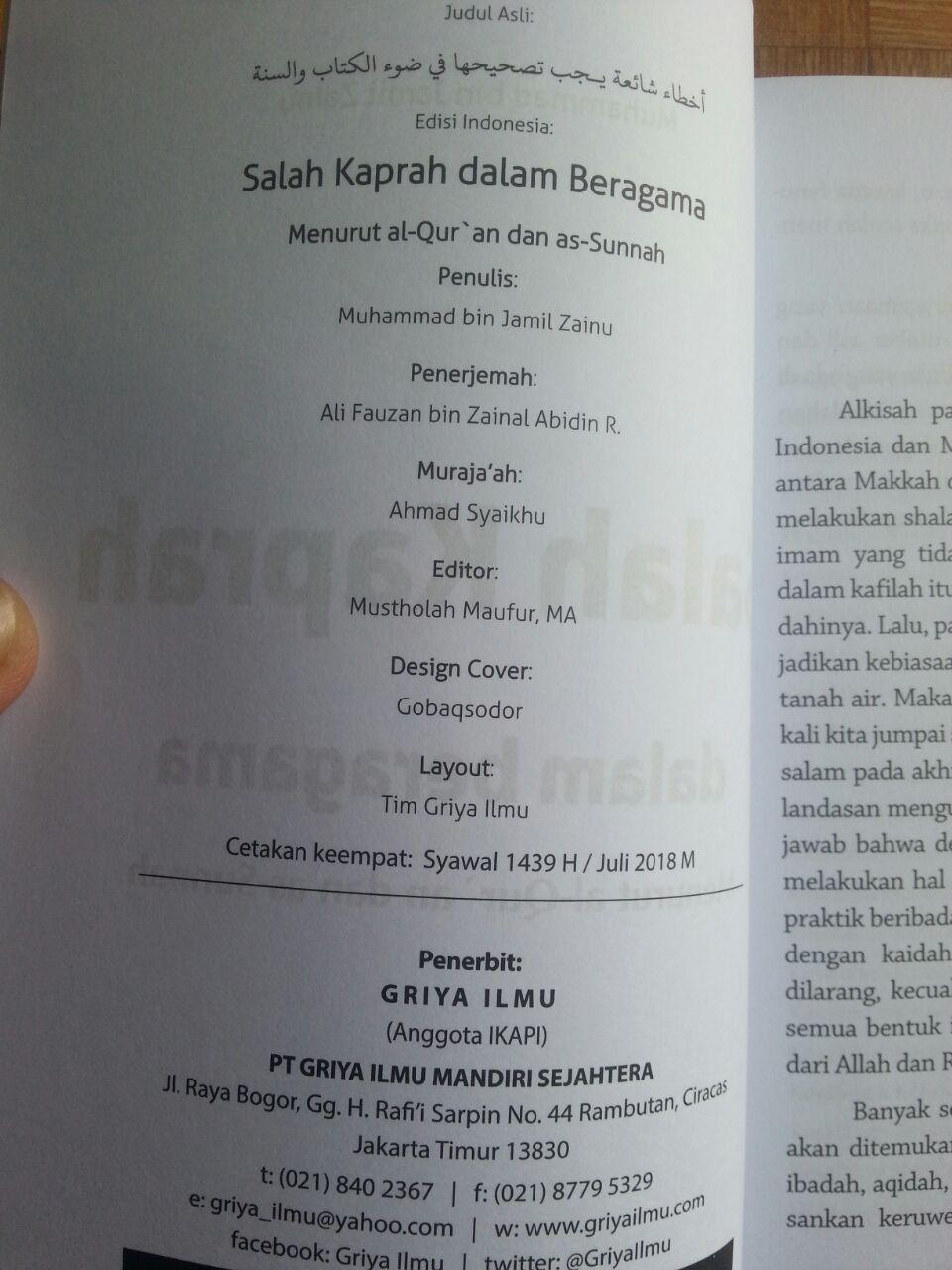 Buku Salah Kaprah Dalam Beragama isi