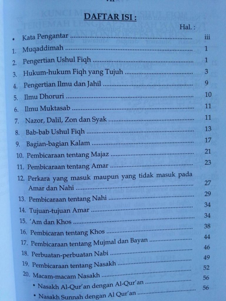 Buku Terjemah Syarah Waroqot Kunci Memahami Ushul Fiqh