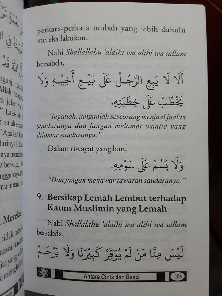 Buku Saku Antara Cinta Dan Benci Sikap Seorang Muslim isi 2
