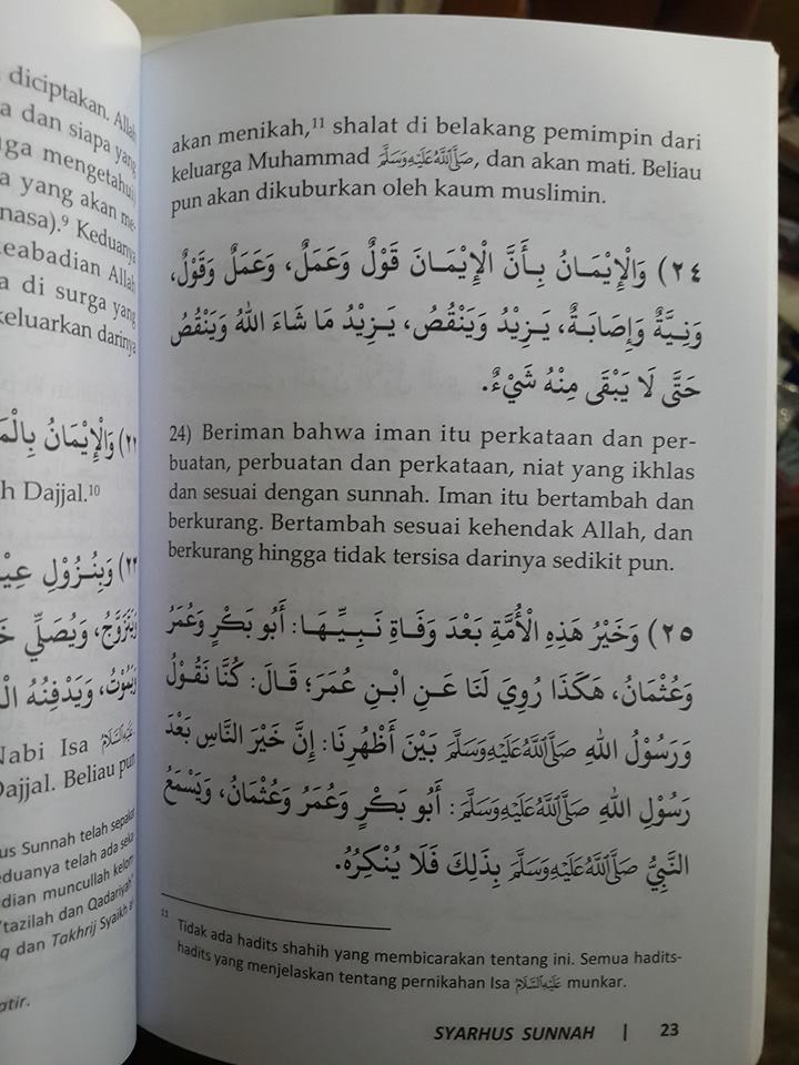 Buku Syarhus Sunnah Panduan Meniti Jalan Kebenaran Isi