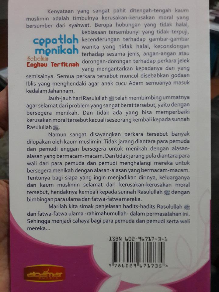 cepatlah menikah sebelum engkau terfitnah buku cover 2