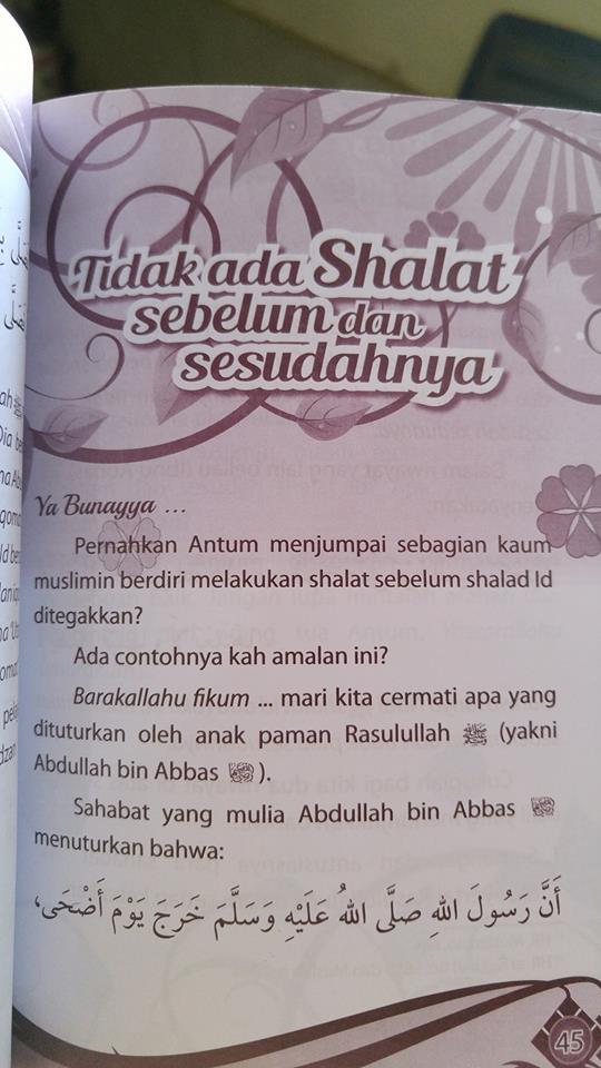Buku Anak Hidup Sehari-hari Dengan Sunnah Nabi (Hari Raya) isi