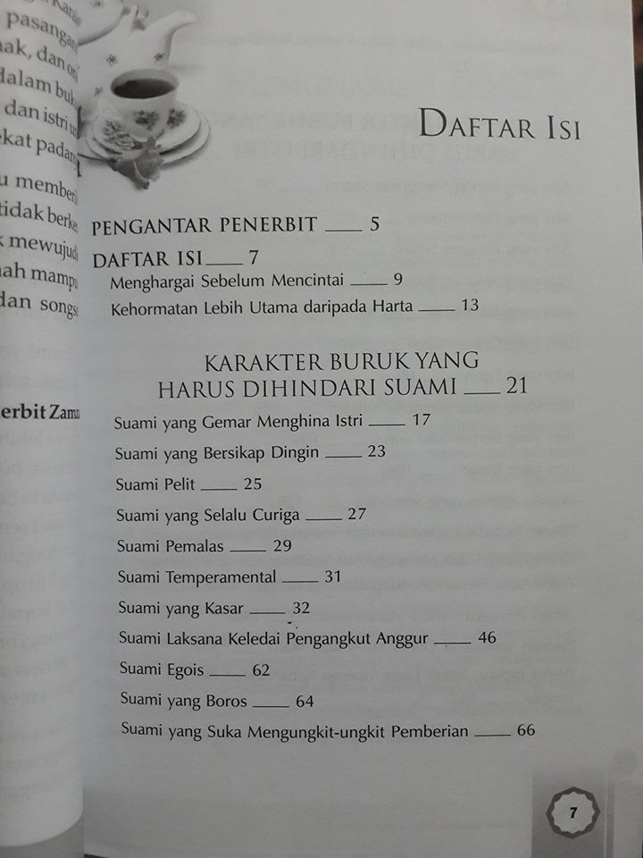 karakter buruk suami istri yang harus dihindari buku isi 2