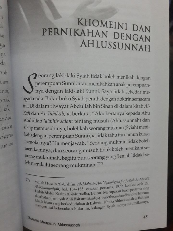 Khomeini Berdusta Terhadap Ahlussunnah buku isi