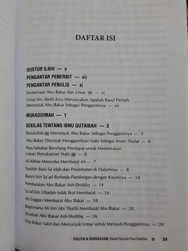 Buku Politik Dan Kekuasaan Dalam Sejarah Para Khalifah isi 2