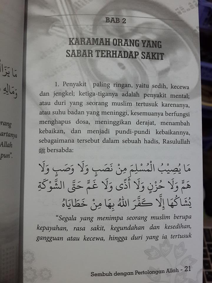 Buku Sembuh Dengan Pertolongan Allah Isi