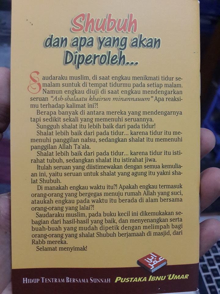 shubuh dan apa yang akan diperoleh saku cover 2