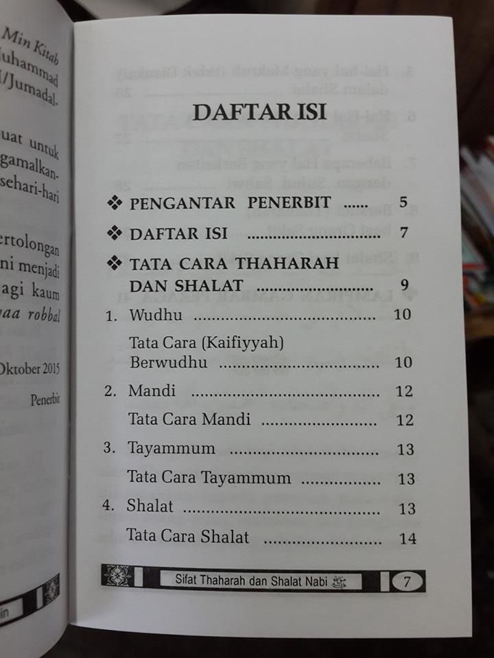 Buku Sifat Thaharah dan Shalat NabiBuku Sifat Thaharah dan Shalat Nabi isi 2