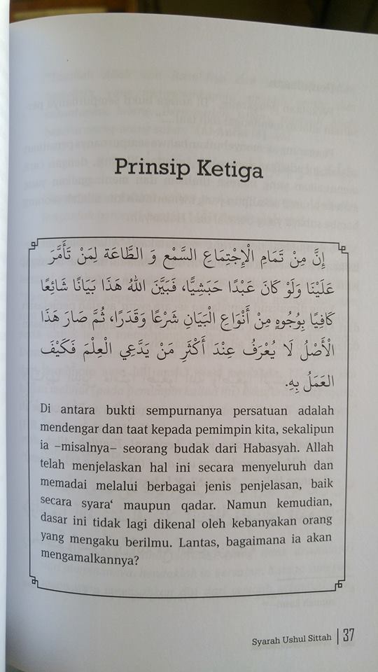 syarah ushulus sittah buku isi