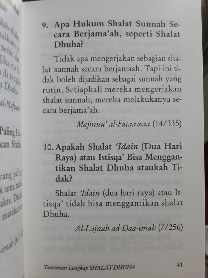 Buku Saku Tuntunan Lengkap Shalat Dhuha Isi 2