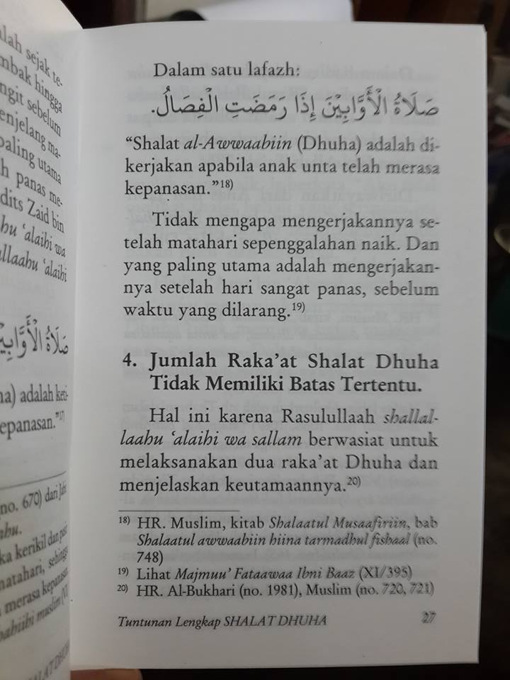 Buku Saku Tuntunan Lengkap Shalat Dhuha Isi
