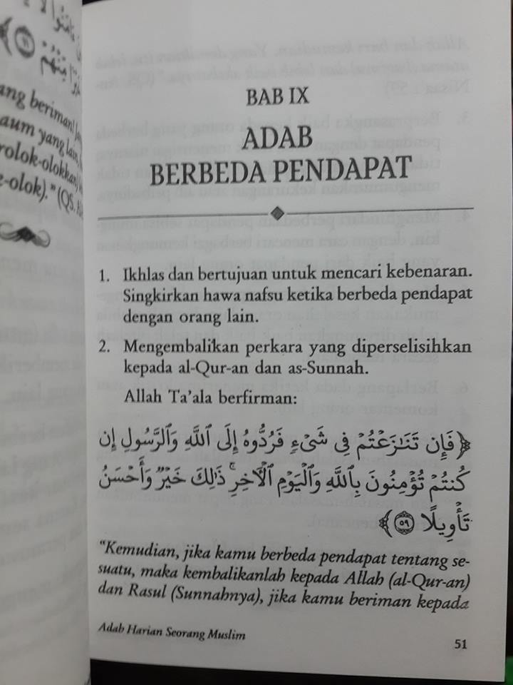 Buku Saku Tuntunan Praktis Adab Harian Muslim Daftar Isi