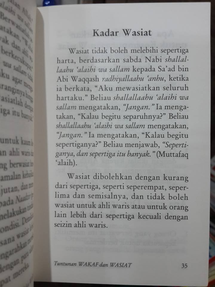 Buku Saku Tuntunan Wakaf Dan Wasiat Isi
