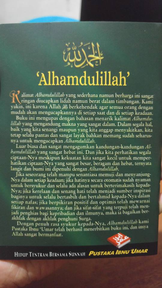 Buku Saku Alhamdulillah Dan Keutamaan Mengucapkannya cover 2