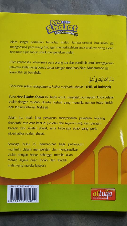 Buku Anak Ayo Belajar Shalat Sesuai Tuntunan Nabi cover 2