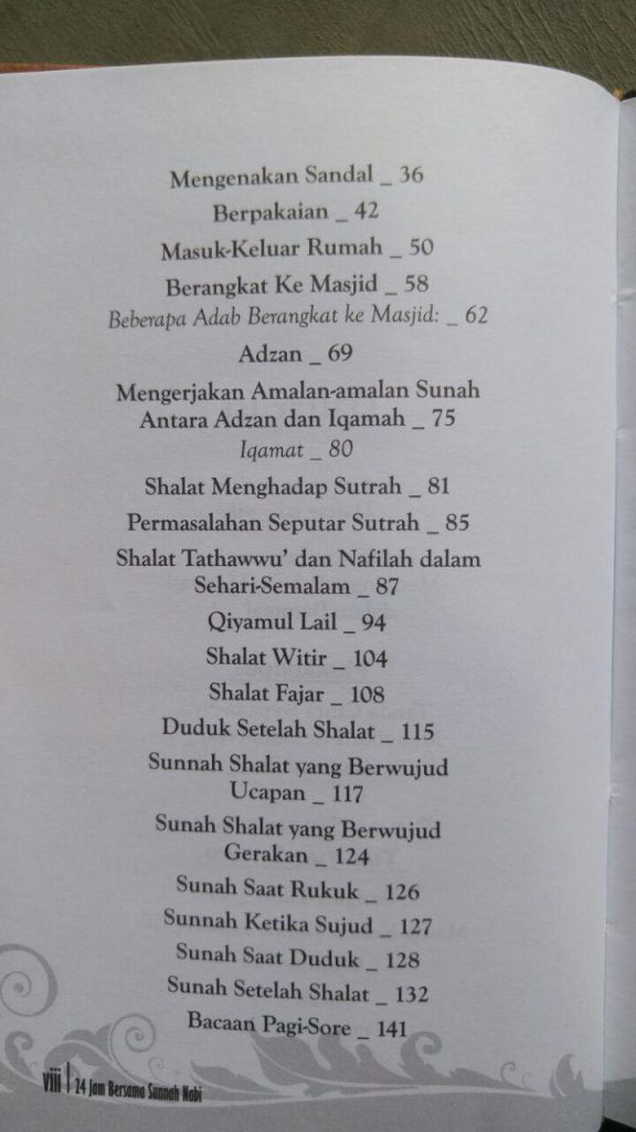 Buku Ensiklopedi 24 Jam Amalan Nabi isi 