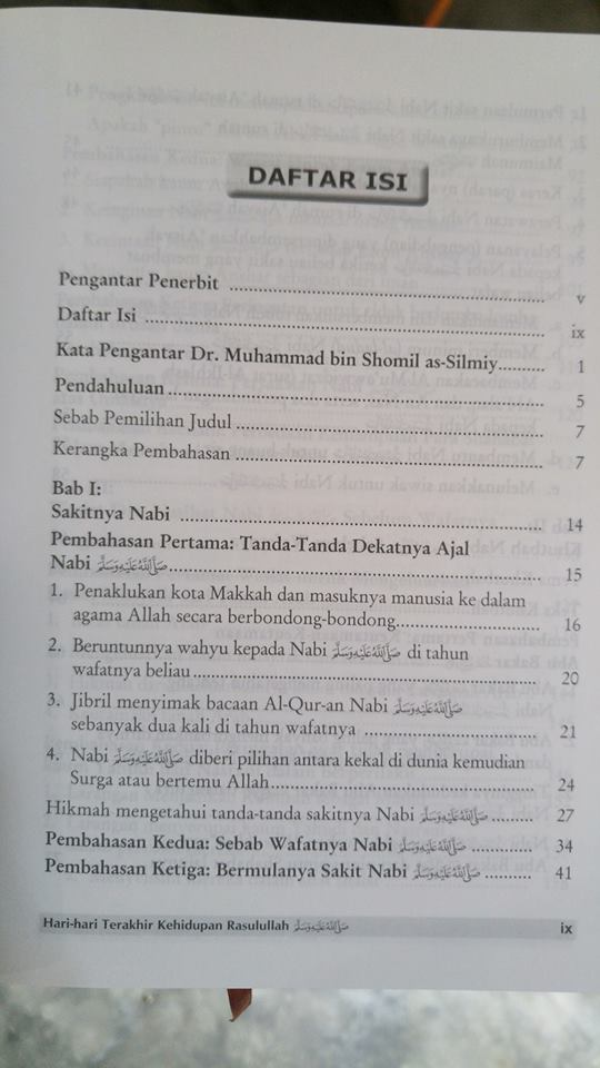Buku Hari-Hari Terakhir Kehidupan Rasulullah isi 2
