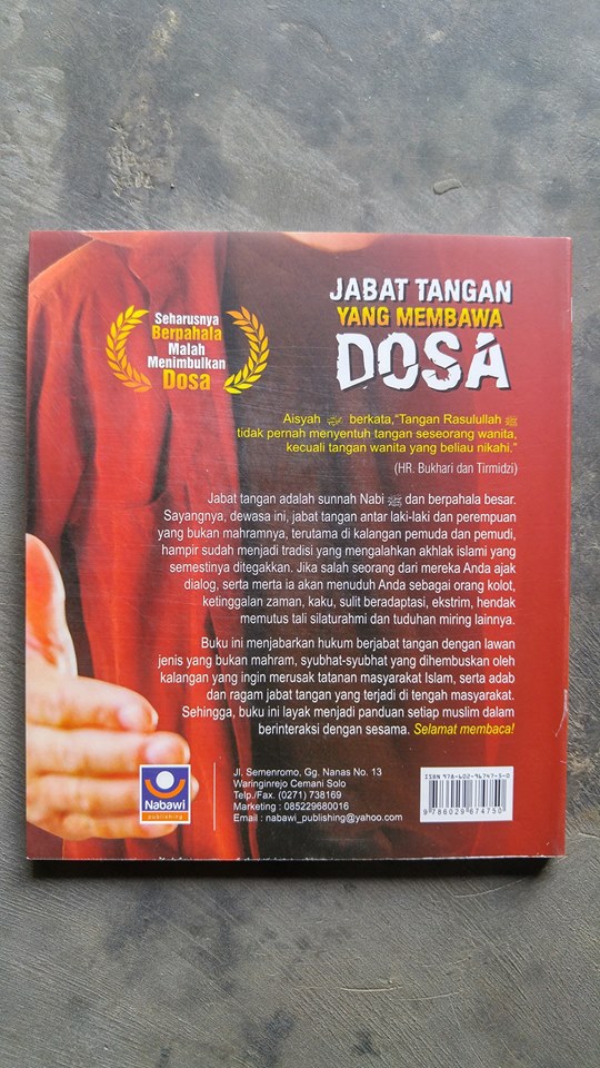Buku Jabat Tangan Yang Membawa Dosa cover 2