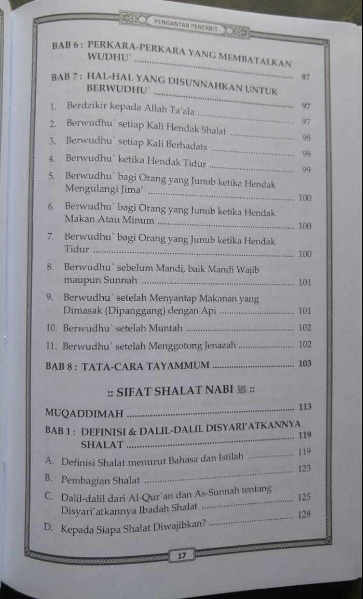 Buku Kompilasi 3 Ulama Besar Sifat Shalat Nabi isi