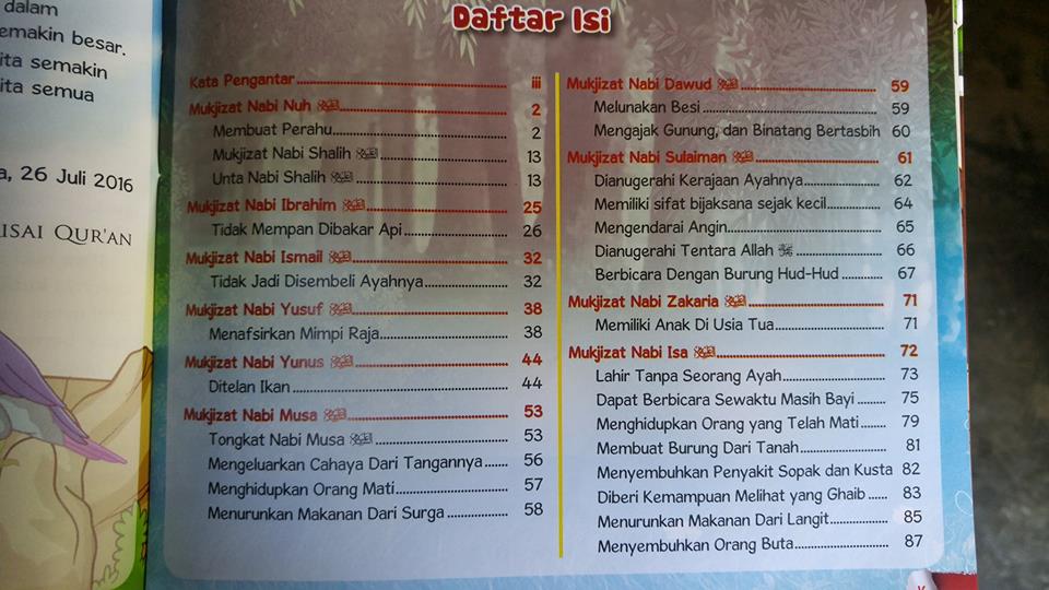 Buku Anak Mukjizat Para Nabi Dan Rasul isi 3