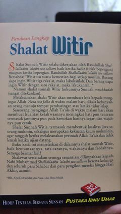 Buku Saku Panduan Lengkap Shalat Witir cover 2