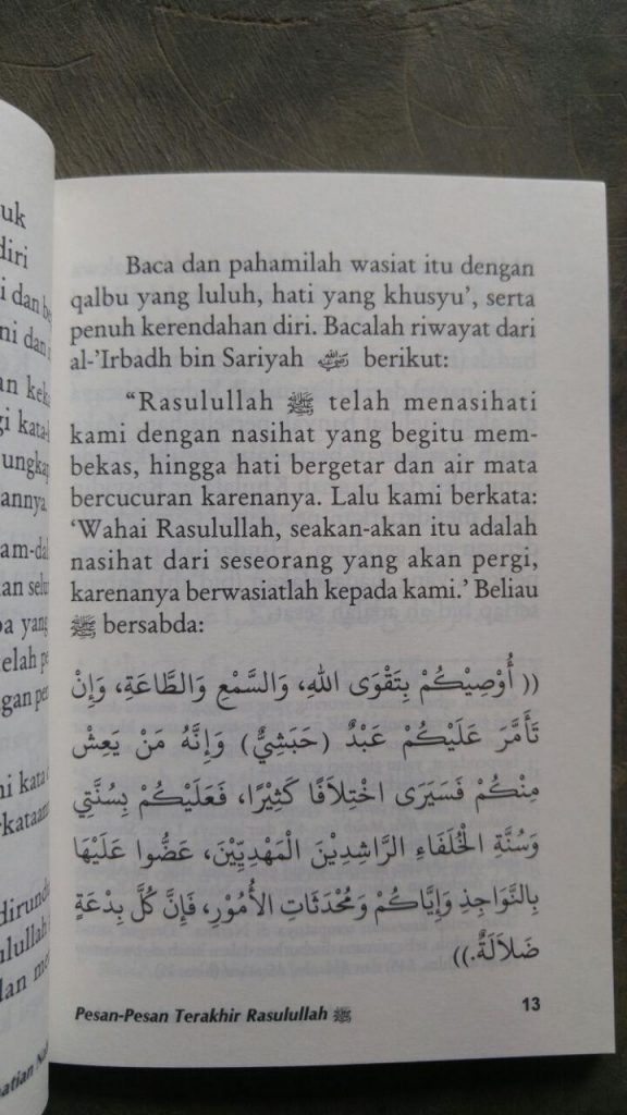 Buku Pesan Pesan Terakhir Rasulullah isi 2