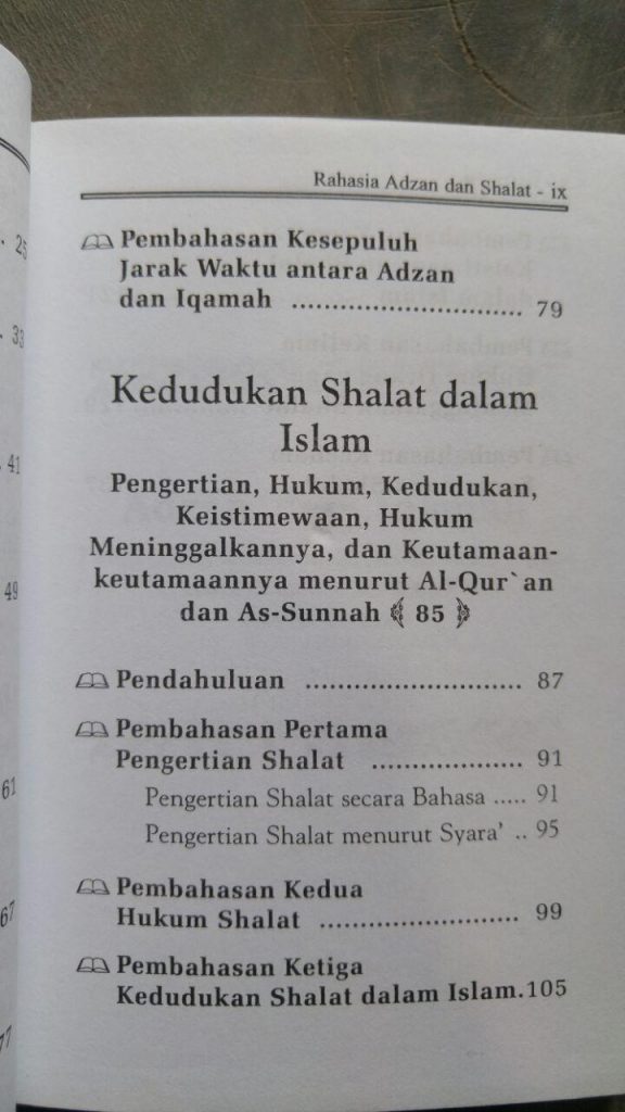 Buku Rahasia Adzan & Shalat Dalam Al-Quran Dan As-Sunnah isi 